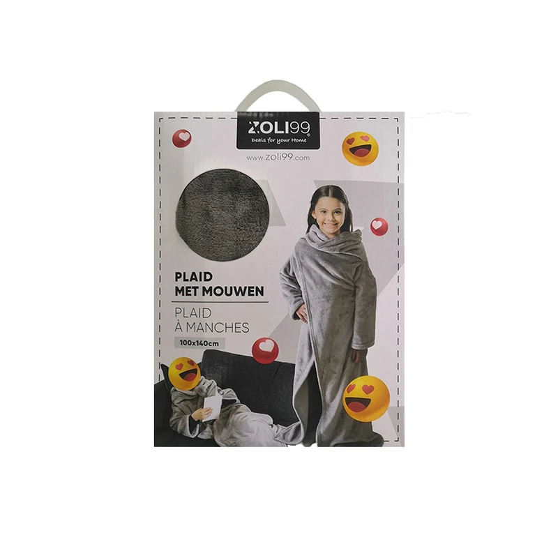 Plaid poncho enfant douceur , 100x140 CM