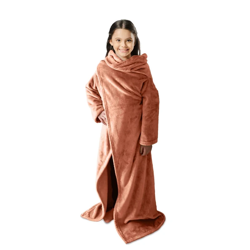 Plaid poncho enfant douceur , 100x140 CM