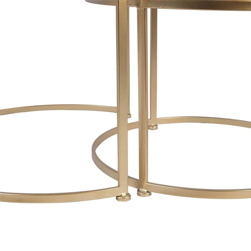 Set 2 tables basses , plateau en vrai marbre - Slawek