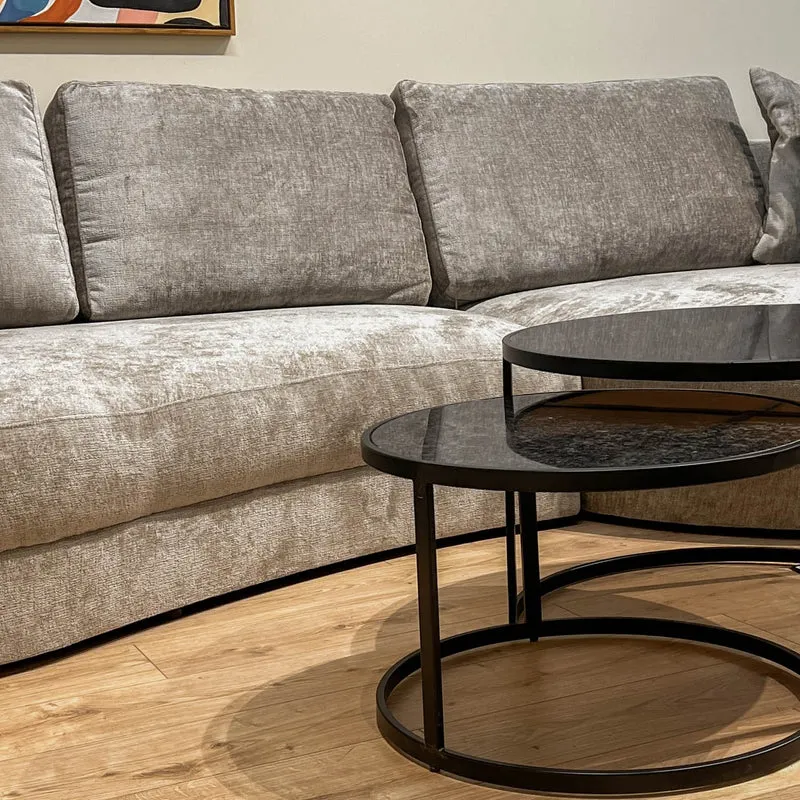 Set 2 tables basses , plateau en vrai marbre - Slawek