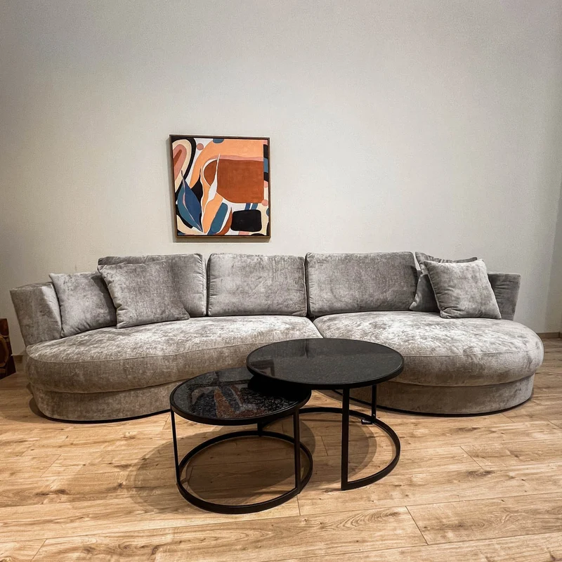 Set 2 tables basses , plateau en vrai marbre - Slawek