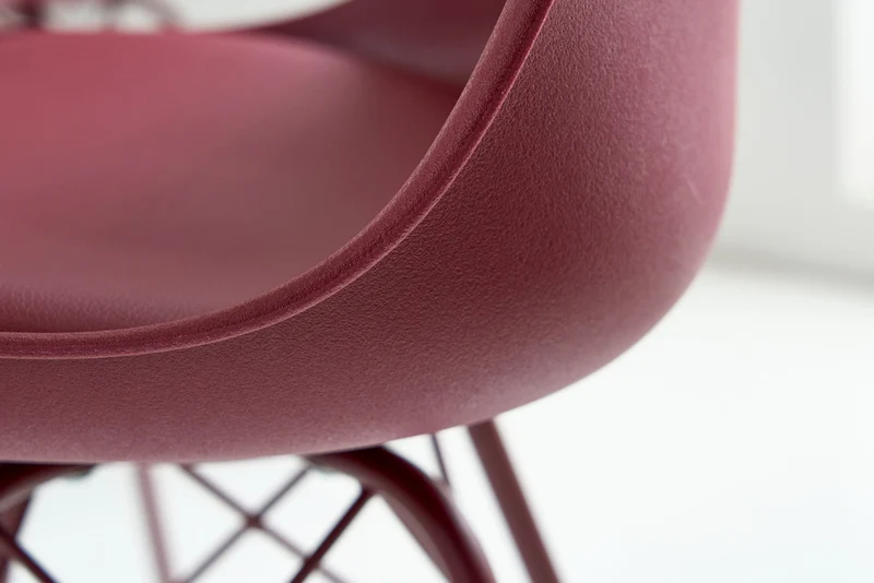 Lot de 2x chaises rétro SCANDINAVIA MEISTERSTÜCK rouge
