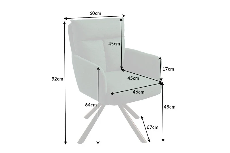 Lot de 2x chaises pivotante rétro BIG GEORGE verte avec accoudoirs et rembourrage à ressorts Bonnell