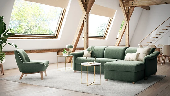 Canapé sur mesure convertible - personnalisable - Galaxio