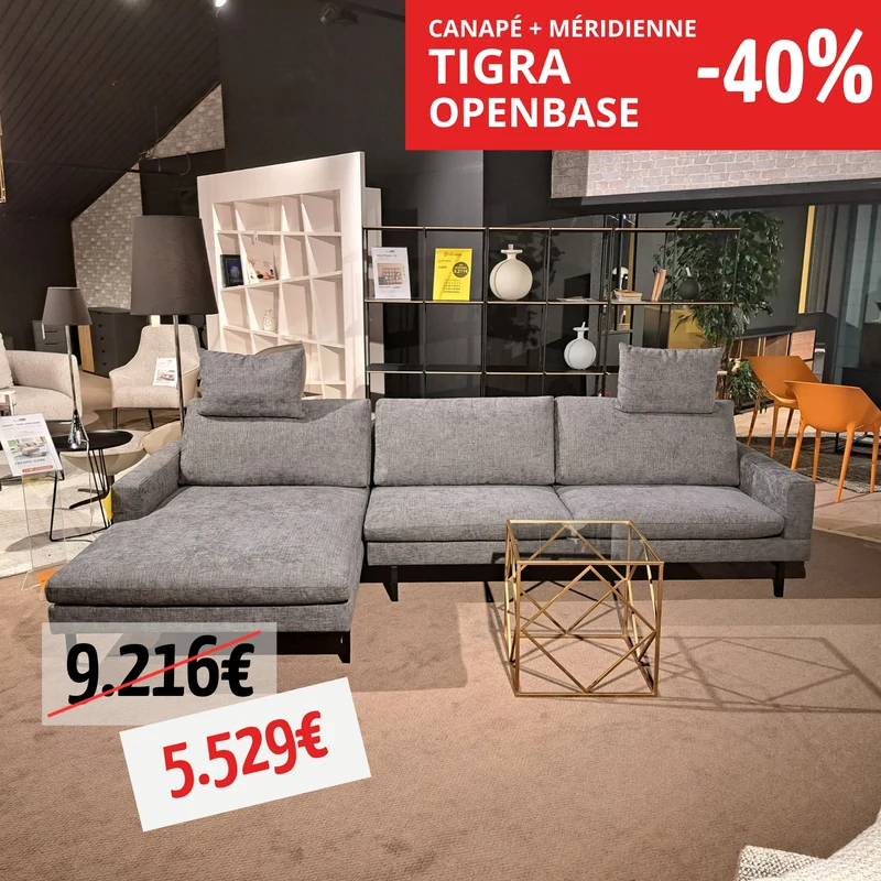 Un canapé avec méridienne - Tigra openbase