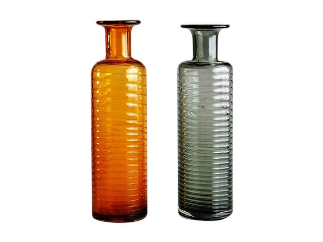 Vase en verre, 10,5x10,5xH39 cm - JAZ