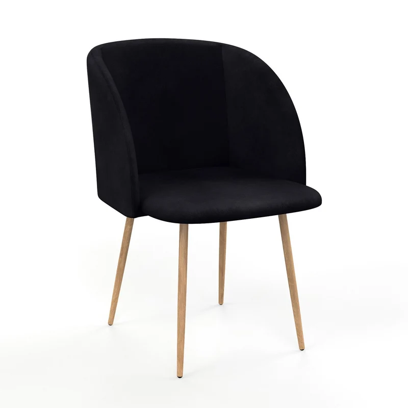 Chaise en velours, 55,5x60xH83 cm - YPOS