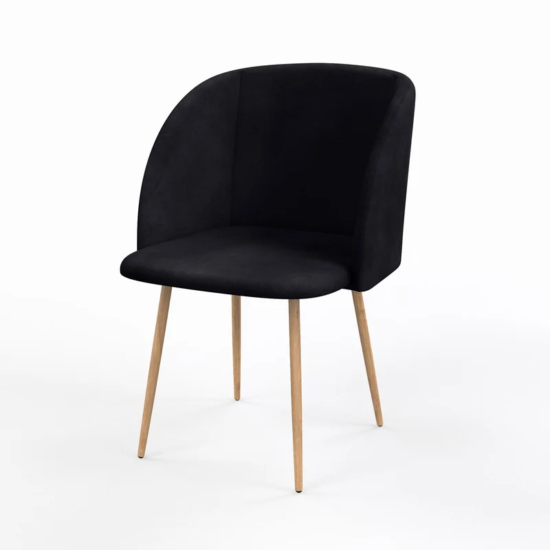 Chaise en velours, 55,5x60xH83 cm - YPOS