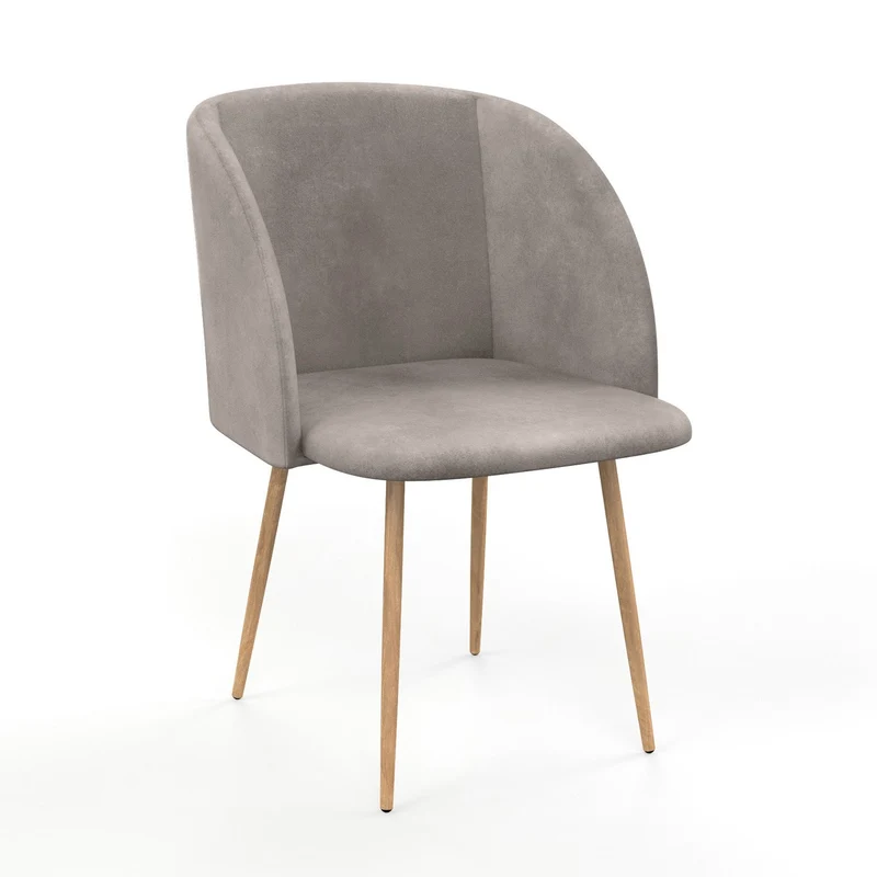 Chaise en velours, 55,5x60xH83 cm - YPOS