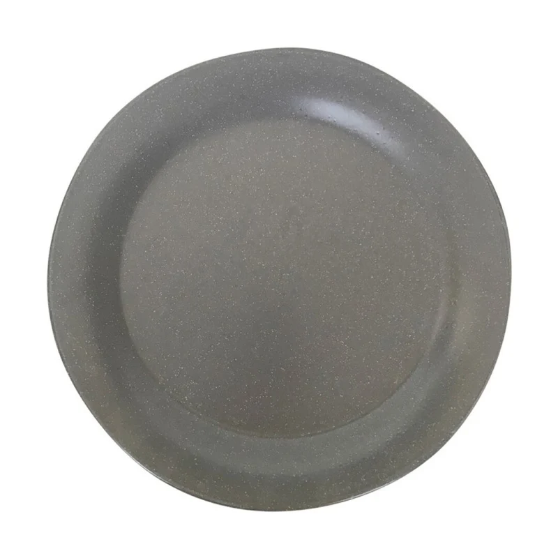 Assiette plate en céramique, grise anthracite, D25 cm - WEST
