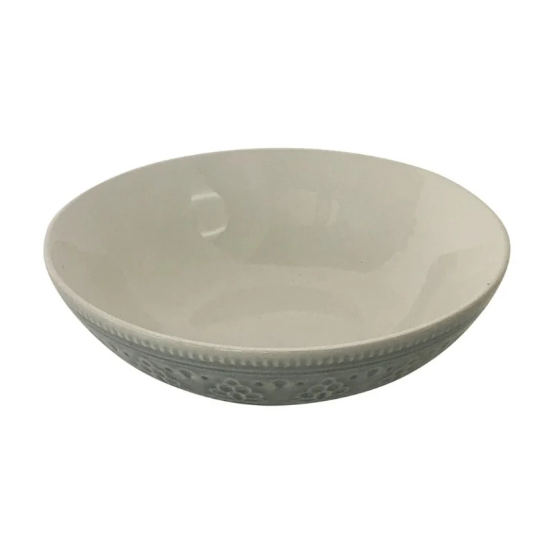 Bol en céramique bleu à motif, D17 cm - ERPIA