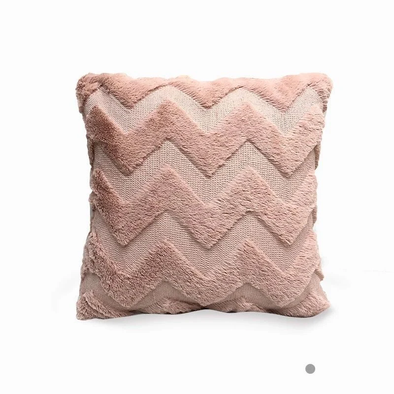 Coussin en peluche avec design en W, 43x43 cm, 400g