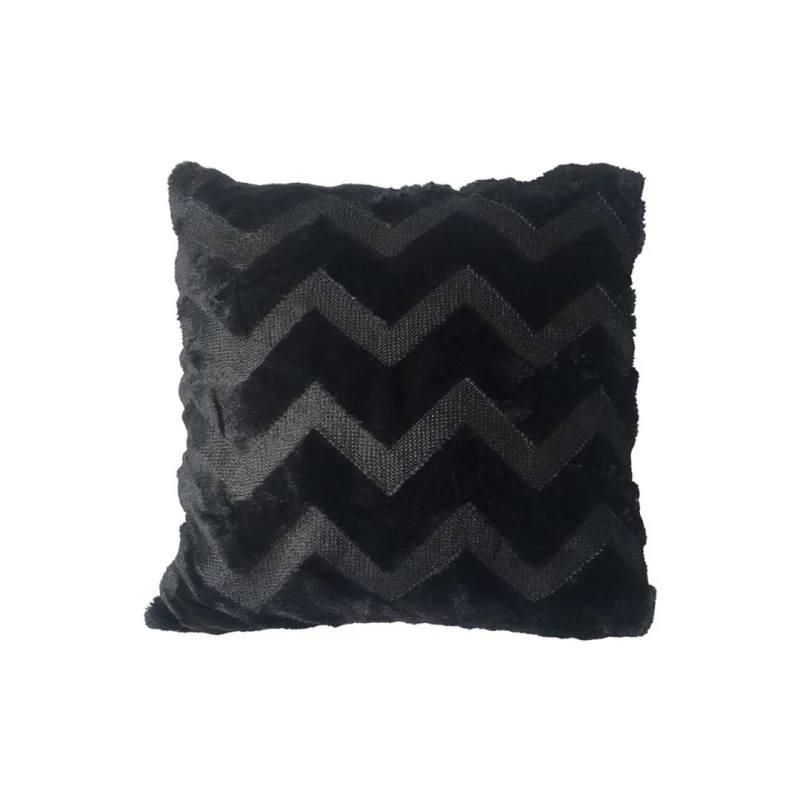 Coussin en peluche avec design en W, 43x43 cm, 400g