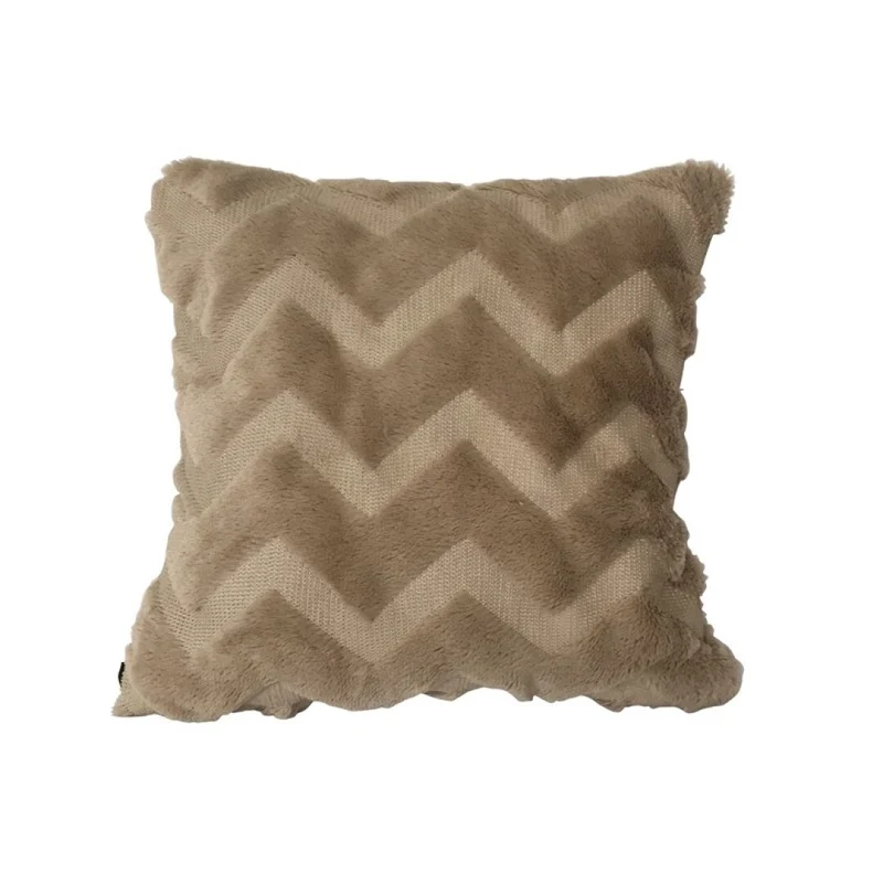 Coussin en peluche avec design en W, 43x43 cm, 400g