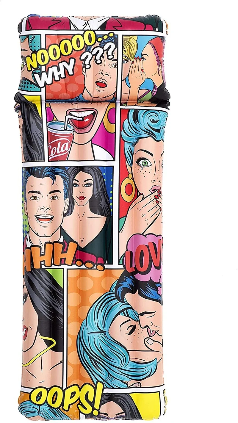 Matelas gonflable pop art 183x71 cm