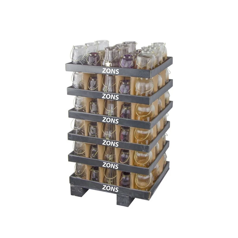 Display lanterne photophore en verre 102 pcs assorties