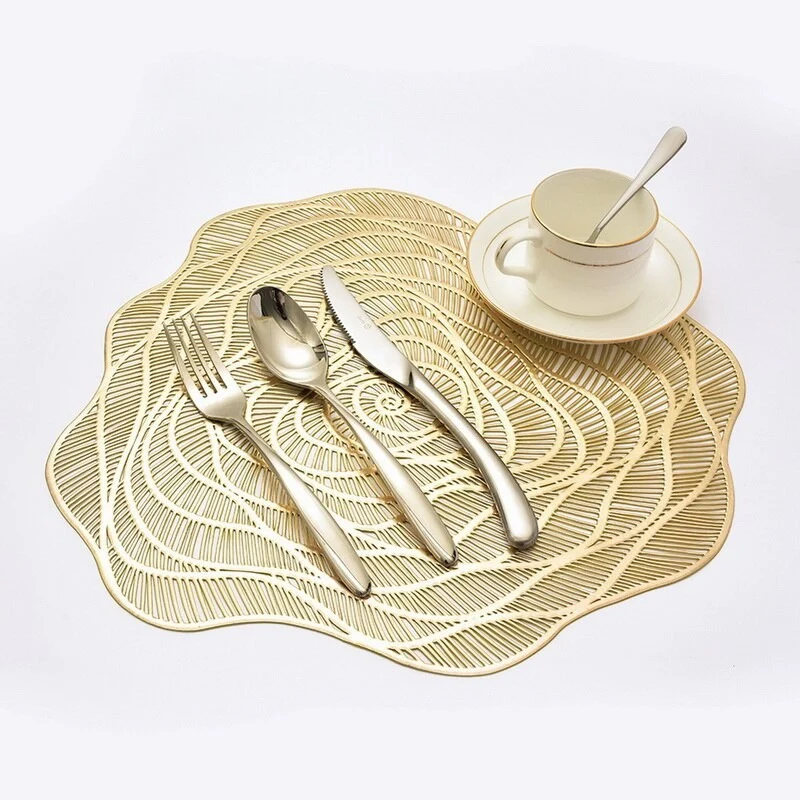 Set de table antidérapant en forme de rose,