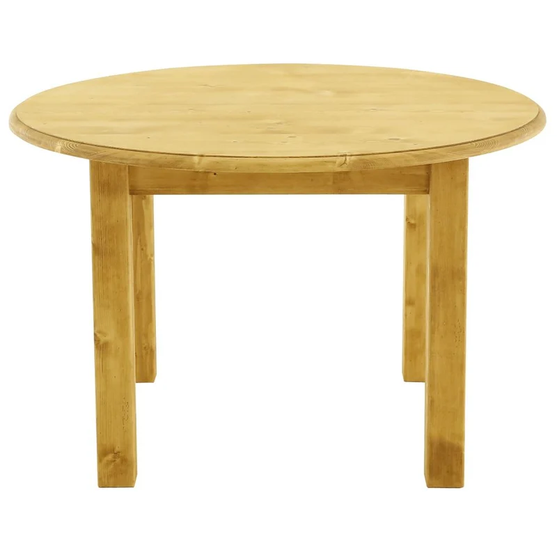 Table repas diamètre 120 cm avec 2 allonges en épicéa massif huilé miel | OREGON