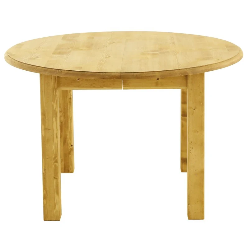 Table repas diamètre 120 cm avec 2 allonges en épicéa massif huilé miel | OREGON