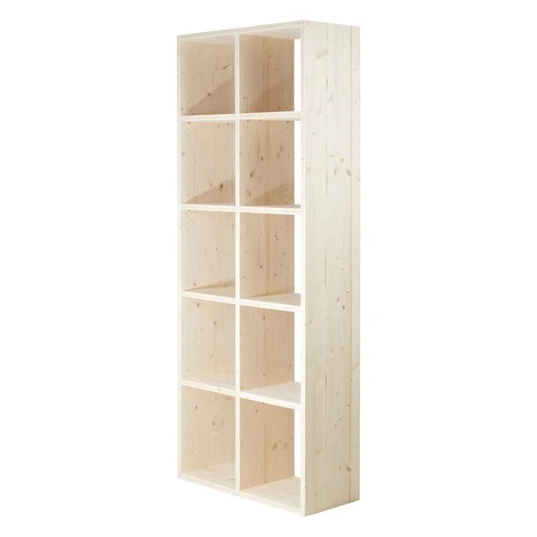 Cube de rangement pin brut 10 niches