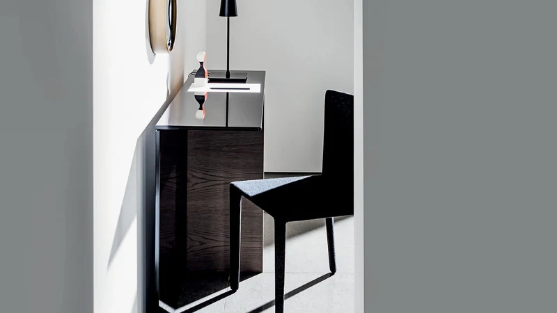 REGOLO Console avec plateau en verre