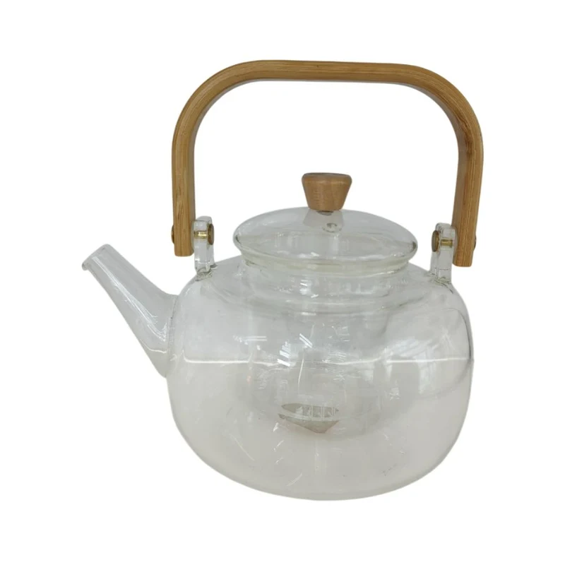 Théière en verre transparent