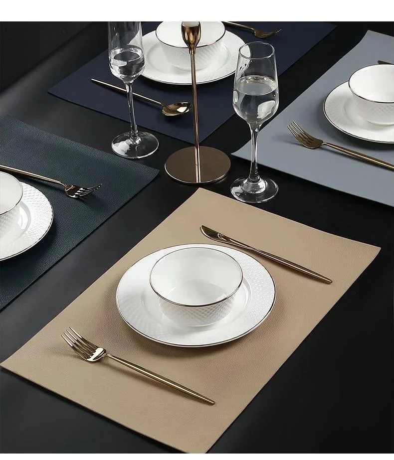 Set de table en CUIR PU lavable, 33x46 cm