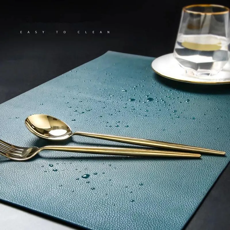 Set de table en CUIR PU lavable, 33x46 cm