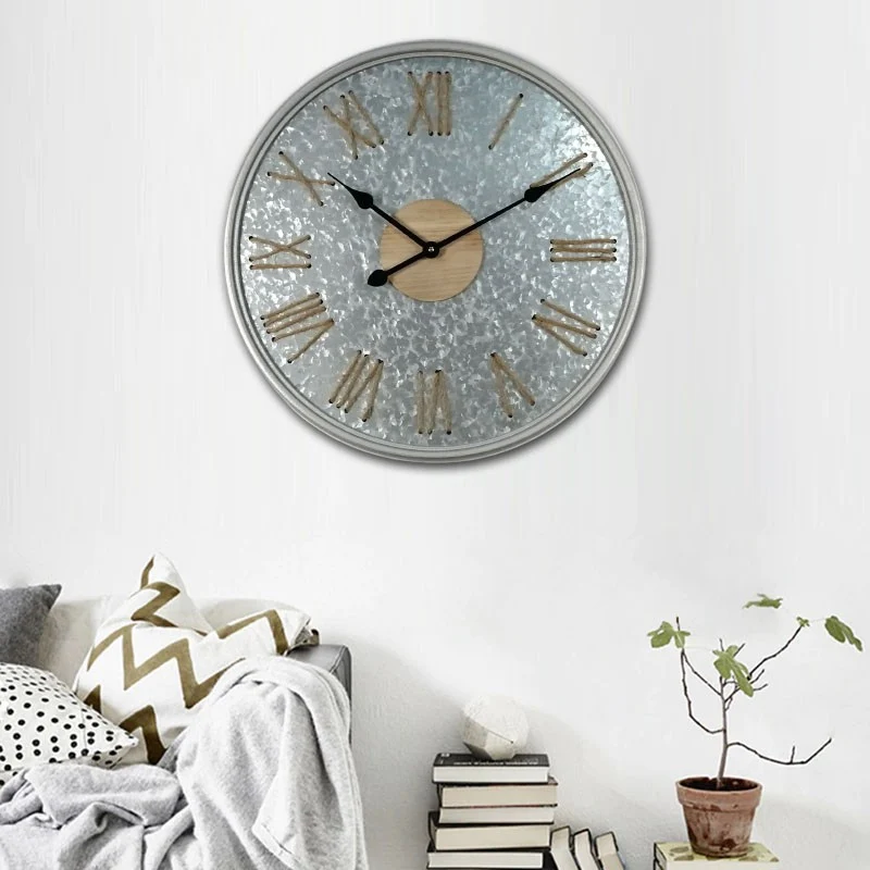 Horloge Industrielle murale en métal D60 cm