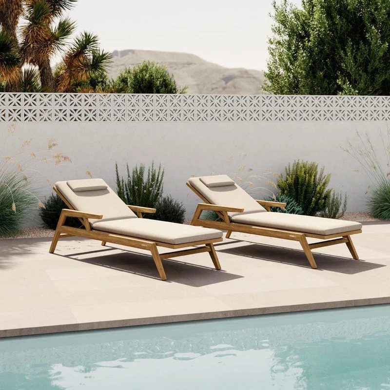 Chaise longue de jardin FLOWS - Flint