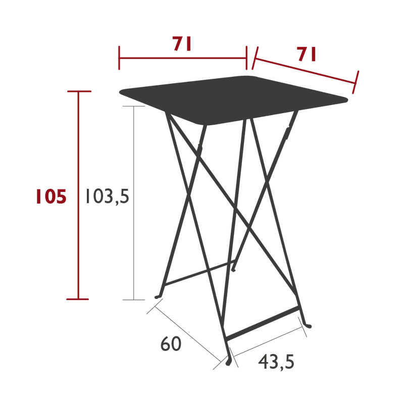 Tables de bar BISTRO - 71x71