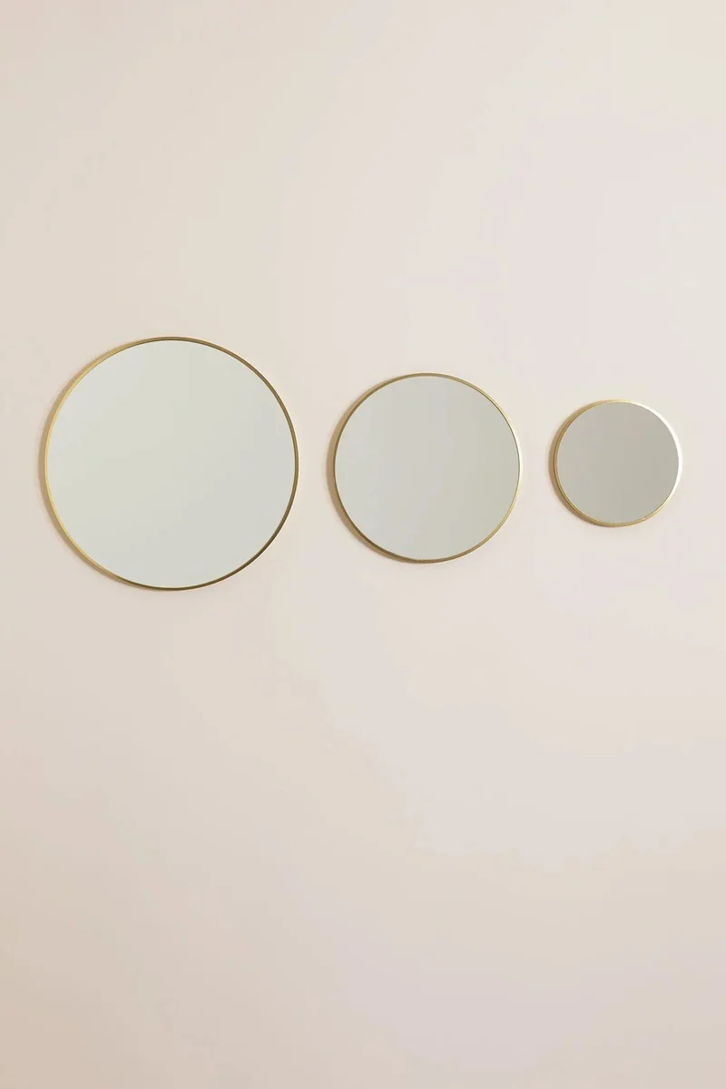 Miroir rond LUCAS métal D80x1,5 cm