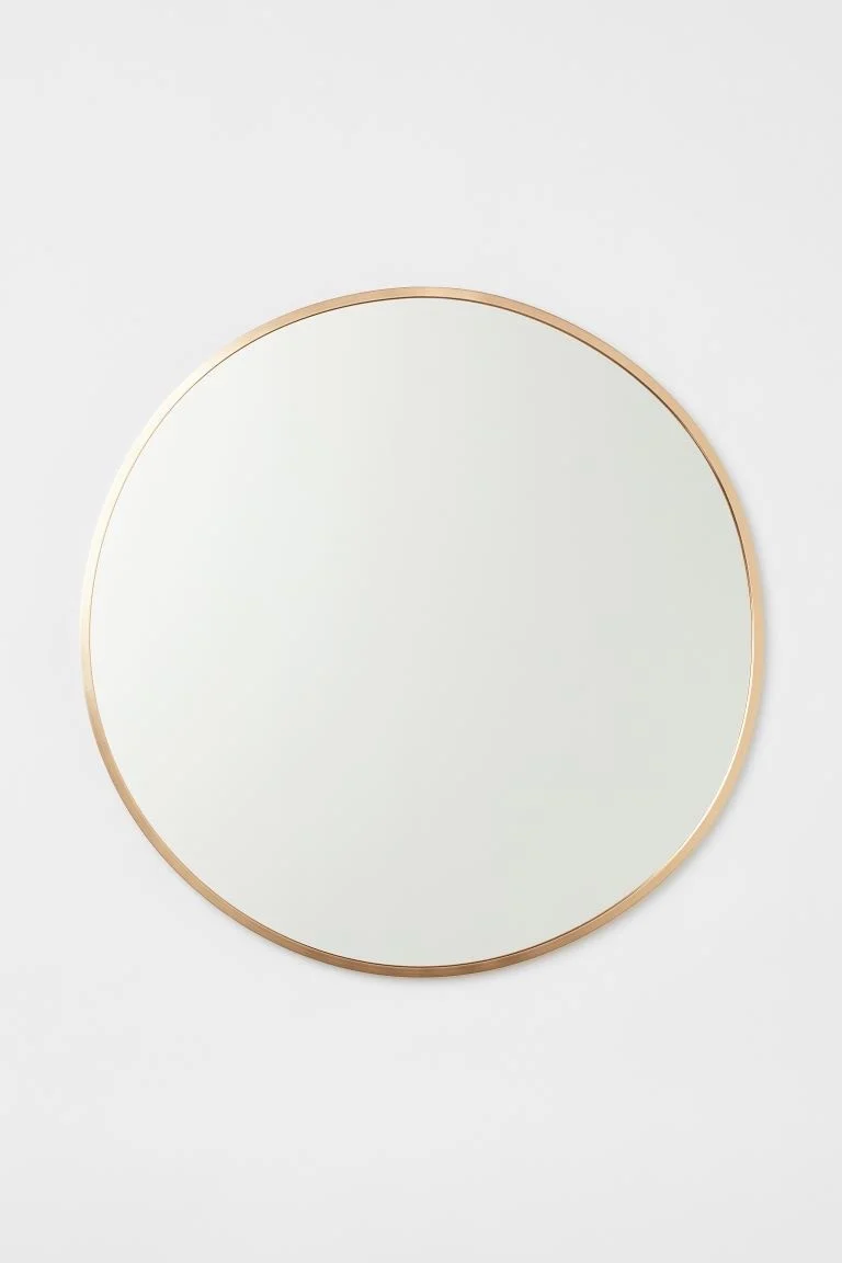 Miroir rond LUCAS métal D80x1,5 cm