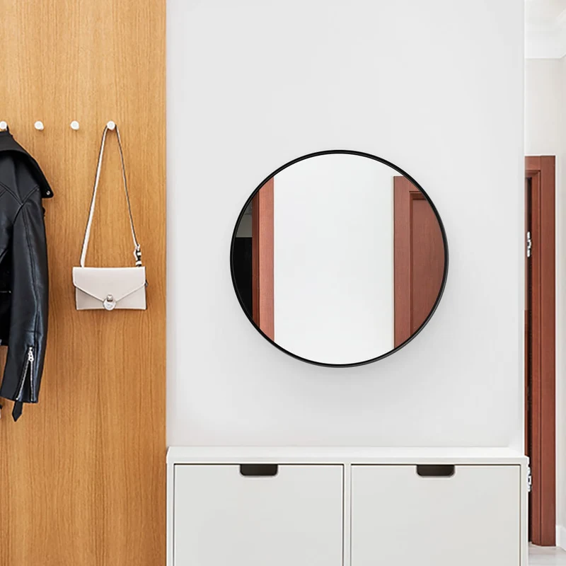 Miroir rond LUCAS métal D80x1,5 cm