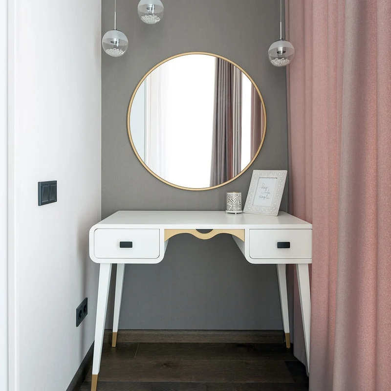 Miroir rond LUCAS métal D80x1,5 cm