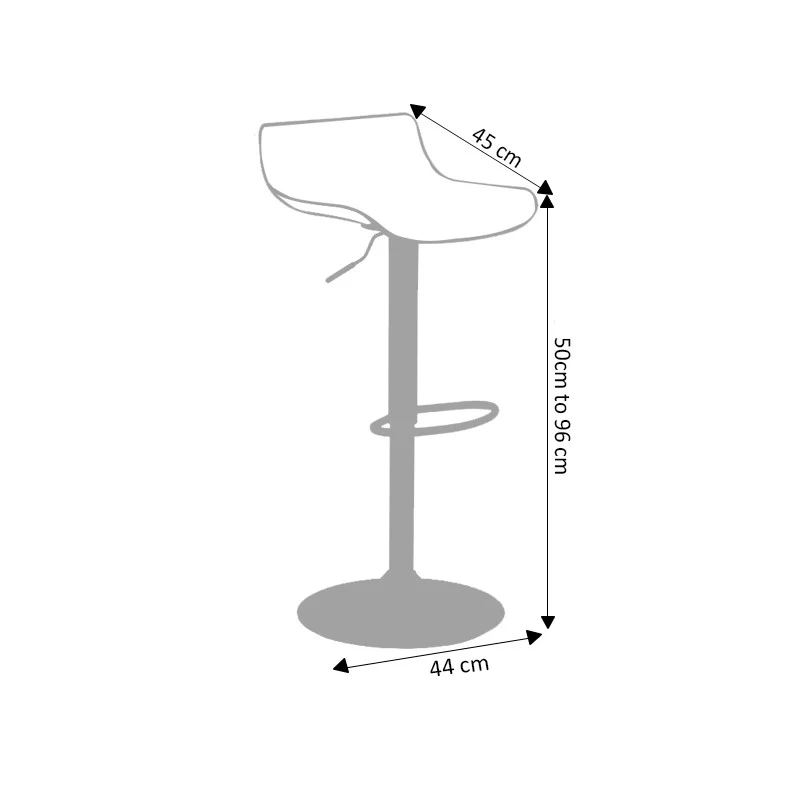 Tabouret bar de cuisine pivotant hauteur réglable-CHARLIE