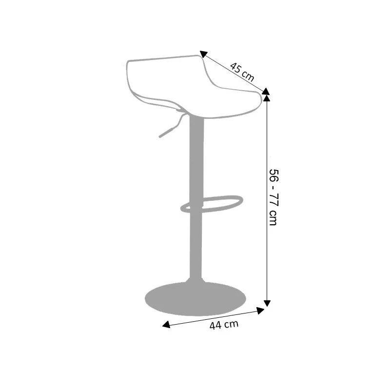 Tabouret bar de cuisine pivotant hauteur réglable-CHARLIE