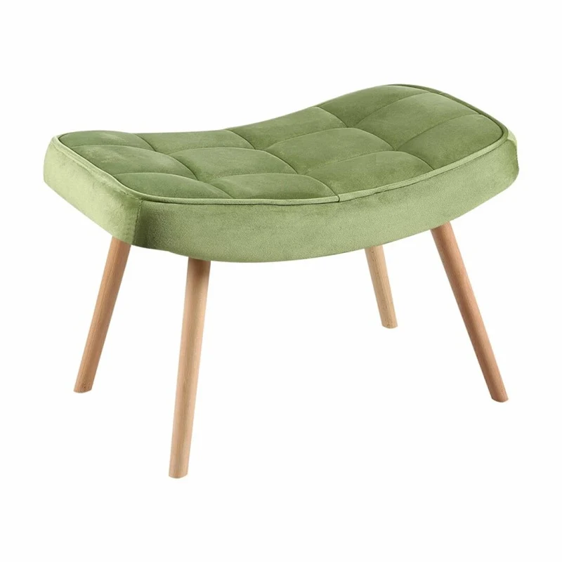 Repose pieds en velours Rectangulaire capitonné 60x38cm Ligia