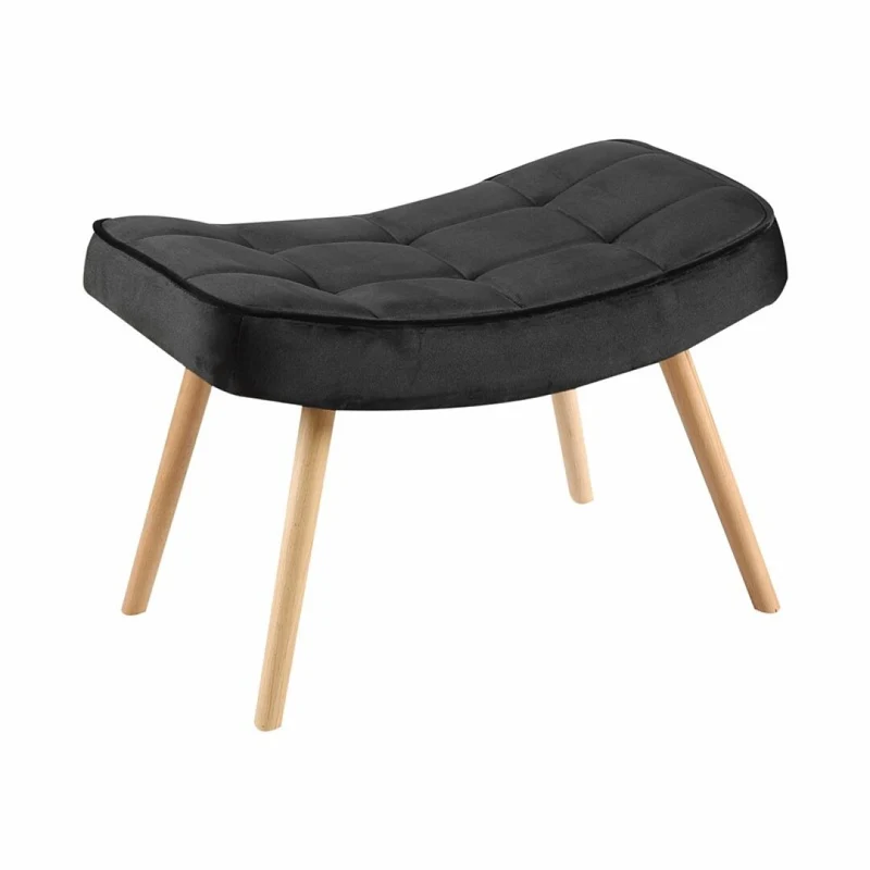Repose pieds en velours Rectangulaire capitonné 60x38cm Ligia