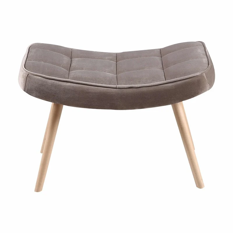 Repose pieds en velours Rectangulaire capitonné 60x38cm Ligia