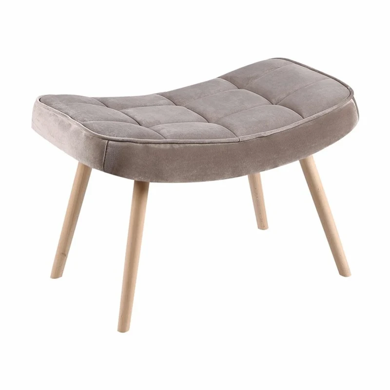 Repose pieds en velours Rectangulaire capitonné 60x38cm Ligia