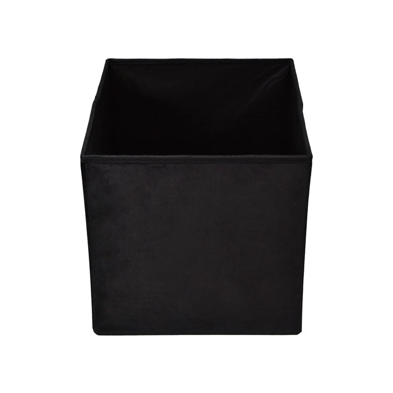 Pouf pliant coffre rangement en velours range tout