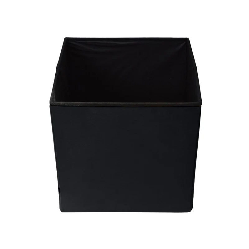 Pouf pliant coffre rangement en velours range tout