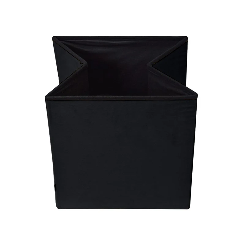 Pouf pliant coffre rangement en velours range tout