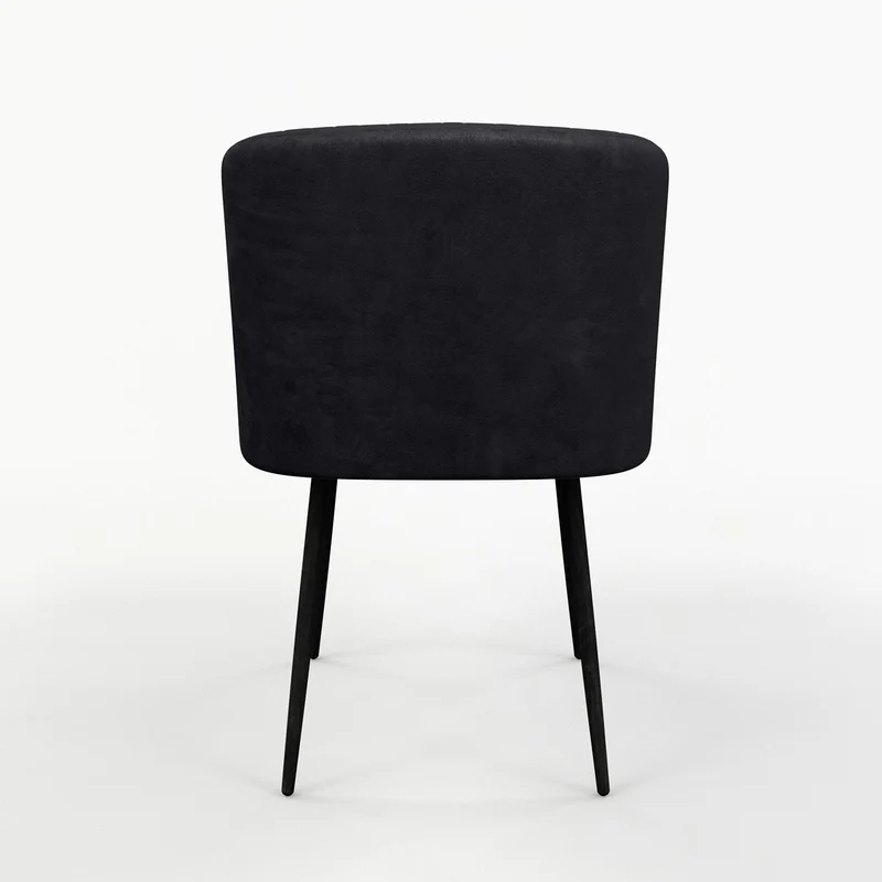 Chaise de salle à manger capitonnée tissu anti-tache-HESTER
