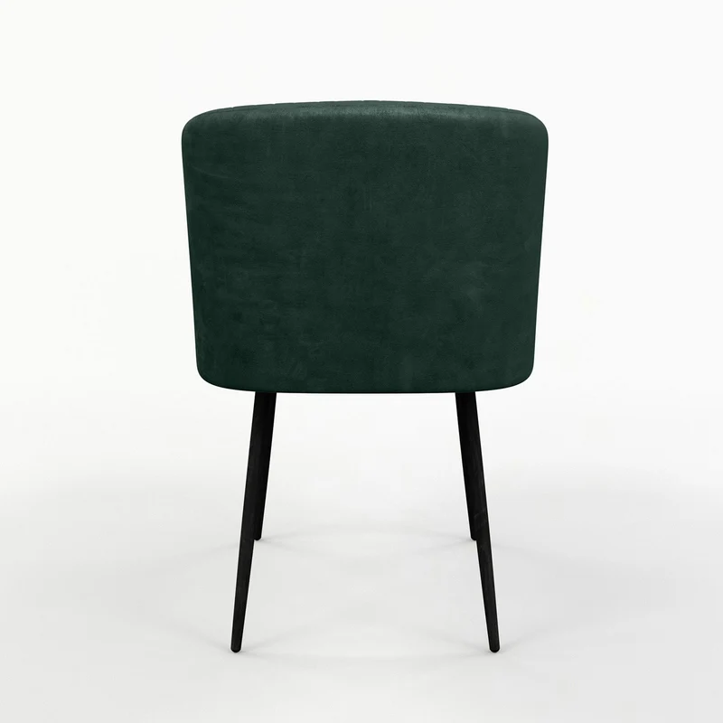 Chaise de salle à manger capitonnée tissu anti-tache-HESTER