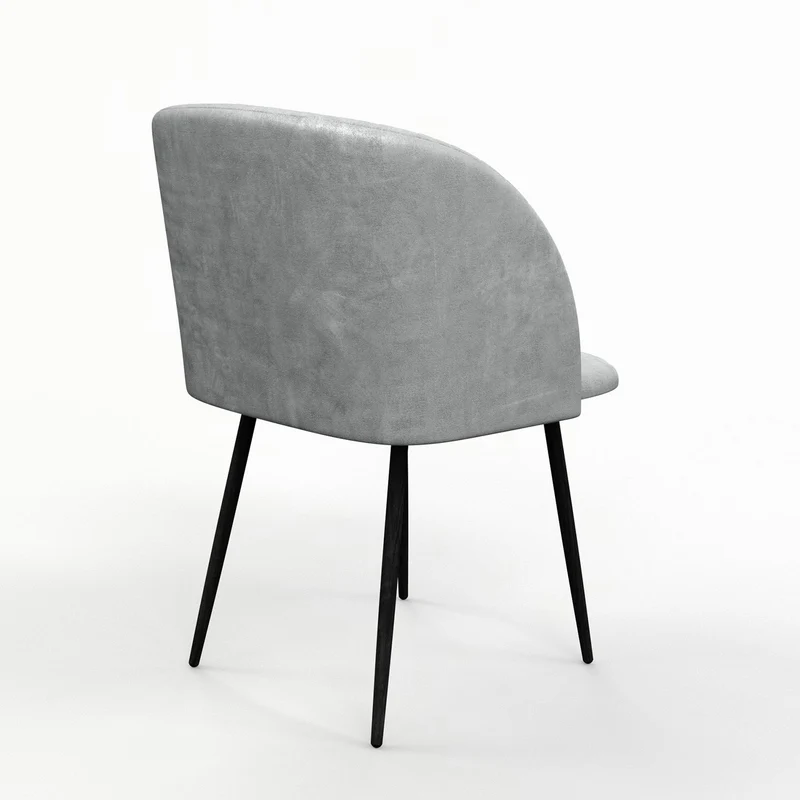 Chaise de salle à manger capitonnée tissu anti-tache-HESTER