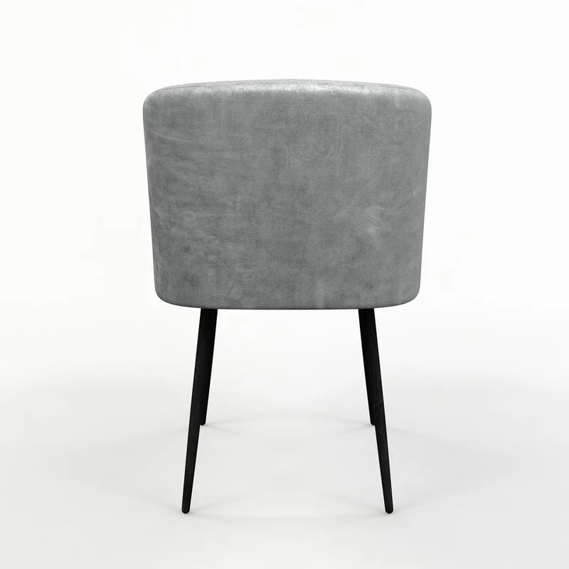 Chaise de salle à manger capitonnée tissu anti-tache-HESTER