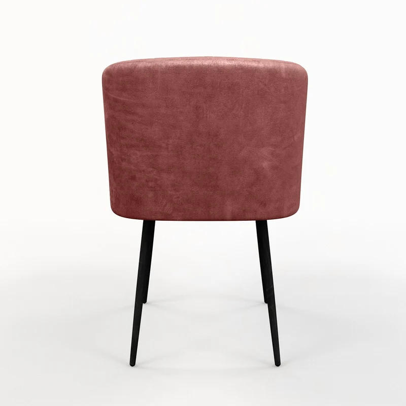 Chaise de salle à manger capitonnée tissu anti-tache-HESTER