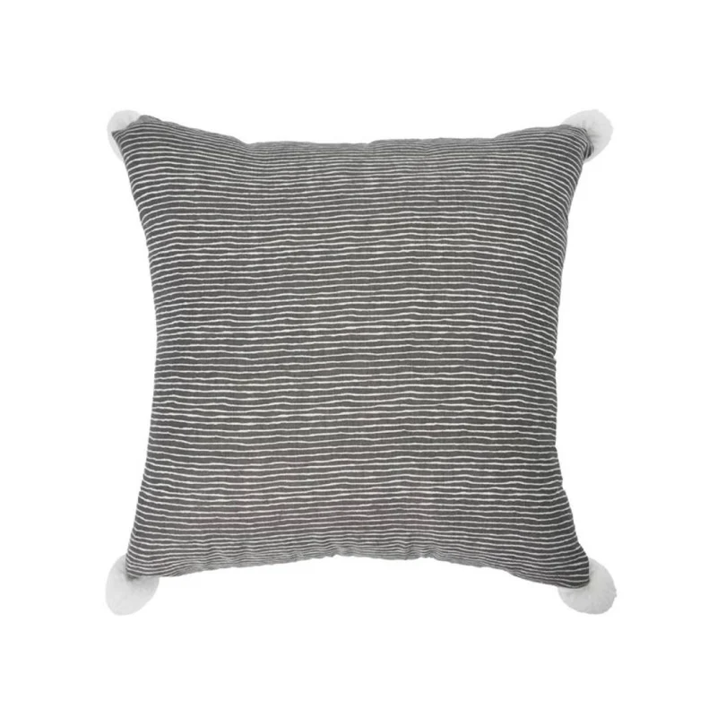 Coussin INDAH à pompons 45x45